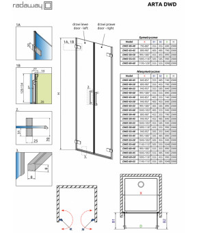Створка двери Radaway Arta DWD 50 386032-03-01