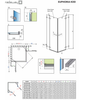 Часть кабины Radaway Euphoria KDD 100 383062-01