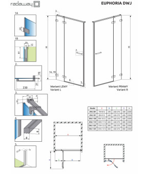 Створка двери Radaway Euphoria DWJ 383512-01