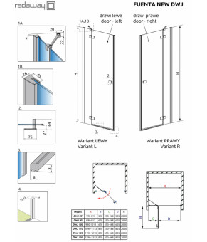 Душевые двери Radaway Fuenta New DWJ 120 384016-01-01