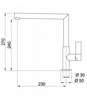Cмеситель кухонный ELLECI ARES FANGO 43