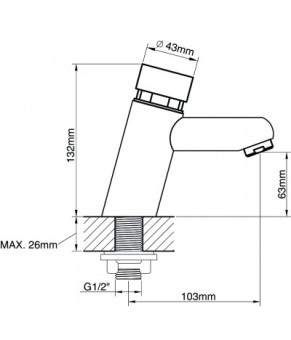 Смеситель для раковины VALVEX TIMEPRESS 2452900