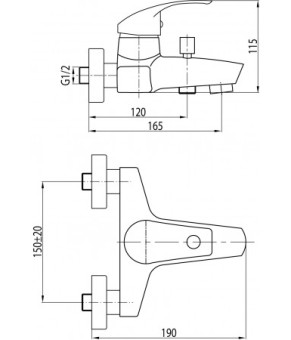 Смеситель для ванны VALVEX  ANGELO 2453010