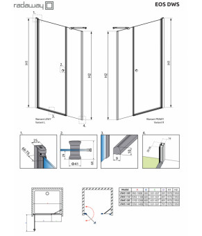 Душові двері Radaway Eos DWS 120 37992-01-01N