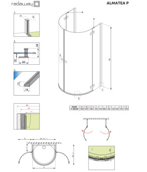 Душевая кабина Radaway Almatea P 100х90 30722-01-01N
