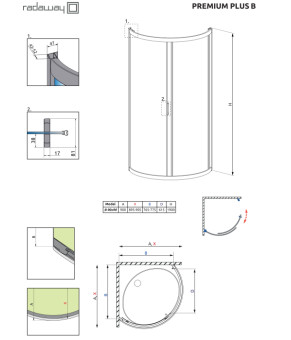 Душевая кабина Radaway Premium Plus B 90х90 30473-01-01N