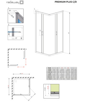 Душевая кабина Radaway Premium Plus C/D 100х80 30434-01-01N
