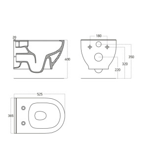 Унітаз підвісний VOLLE Oliva Rimless з функцією біде 13-45-165WB