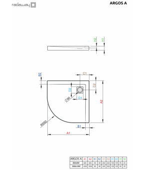 Поддон Radaway Argos A 4AA99-01