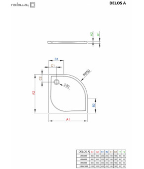 Поддон Radaway Delos A SDA0808-01