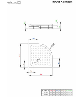 Поддон Radaway Rodos A Compact 4P99155-03
