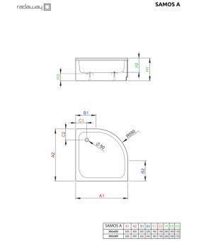 Поддон Radaway Samos A 4S88300-03