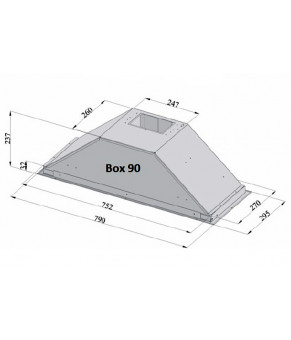Вытяжка встраиваемая Fabiano Box 90 Inox