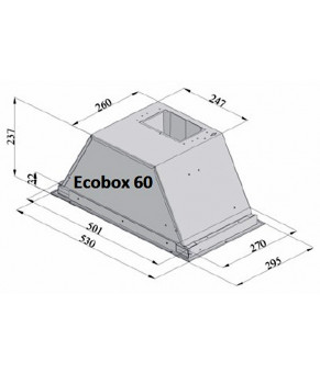 Вытяжка встраиваемая Fabiano Ecobox 60 Inox