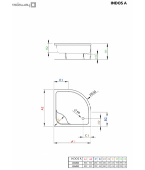 Поддон Radaway Indos A SIA9090-01