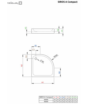 Поддон Radaway Siros A Compact SBA8817-2