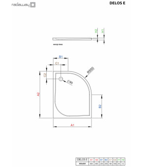 Поддон Radaway Delos E SDE9080-01
