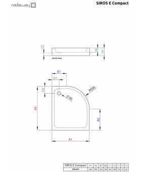 Поддон Radaway Siros E Compact SBE9817-1