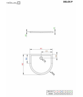 Поддон Radaway Delos P 4Z19035-03N