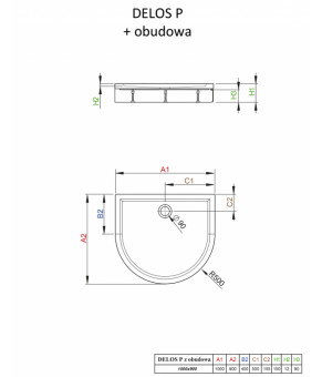Поддон Radaway Delos P 4Z19150-03N