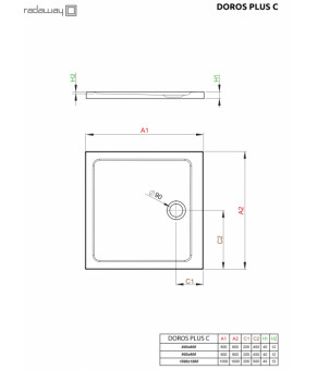 Поддон Radaway Doros Plus C SDRPC9090-01
