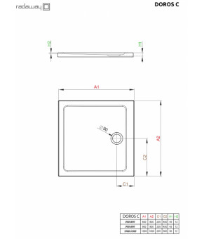 Поддон Radaway Doros C SDRC8080-01
