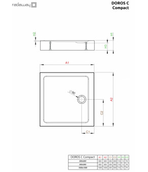 Поддон Radaway Doros C Compact SDRC9090-05