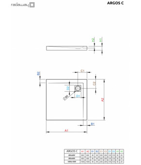 Поддон Radaway Argos C 4AC88-01