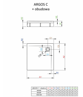 Поддон Radaway Argos C 4ACN1010-02 панель белая