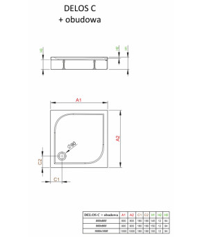 Поддон Radaway Delos C 4C88170-03