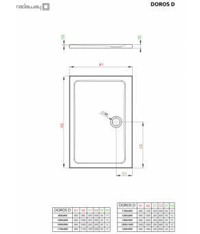 Піддон Radaway Doros D SDRD1180-01