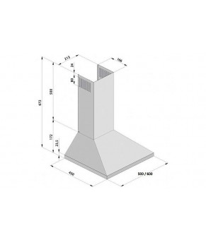 Вытяжка купольная Fabiano Base 50 White