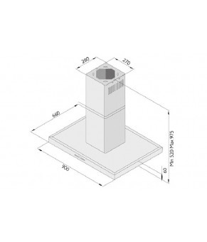 Вытяжка кухонная Fabiano Linea Isola Inox Silence  8108.504.0065