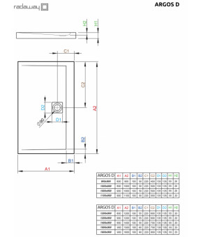 Поддон Radaway Argos D 4AD912-01