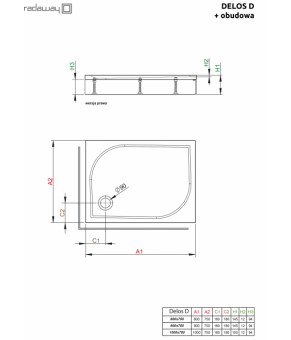 Поддон Radaway Delos D 4D17515-03