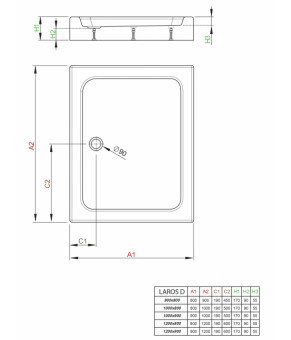 Поддон Radaway Laros D Compact SLD81217-01