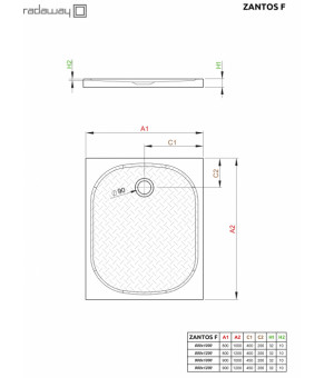 Поддон Radaway Zantos F M3ZNF1280-06