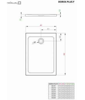 Поддон Radaway Doros Plus F SDRFP1290-01