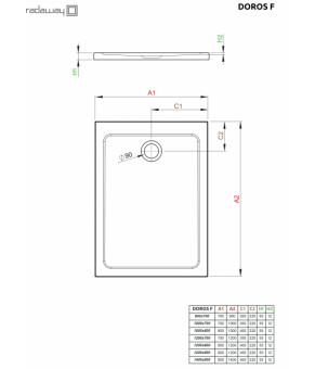 Поддон Radaway Doros F SDRF1280-01