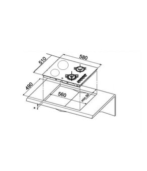 Варочная поверхность комбинированная Fabiano FHGE 2244 V 8111.508.0331