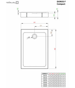 Поддон Radaway Doros F Compact SDRFP1070-05