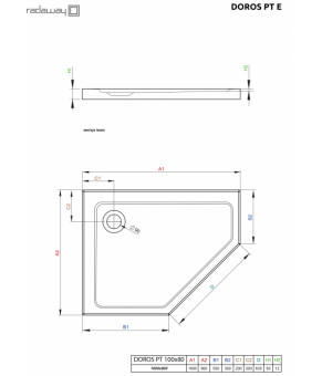Поддон Radaway Doros PT E SDRPT1080-01