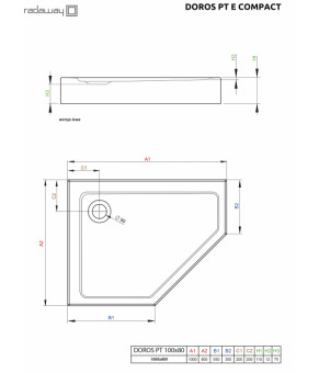 Поддон Radaway Doros PT E Compact SDRPTP1090-05