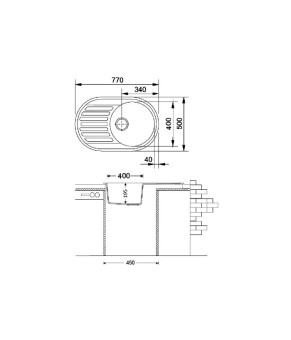 Кухонная мойка Fabiano Arc 77x50 Cream 8221.401.0468