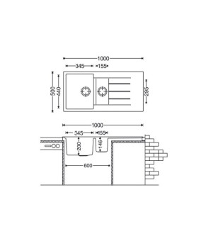 Кухонная мойка Fabiano Classic 100x50x15 Espresso 8221.301.0019