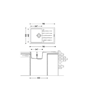 Кухонная мойка Fabiano Classic 78x50 Alpine White 8221.301.0317