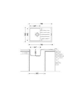 Кухонная мойка Fabiano Classic 78x50 Espresso 8221.301.0206