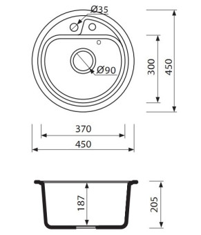 Кухонная мойка Marmorin Vask 260803001