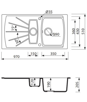 Кухонная мойка Marmorin Fenco 320513002