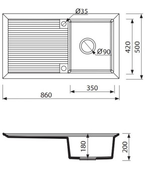 Кухонная мойка Marmorin Cire 375113001